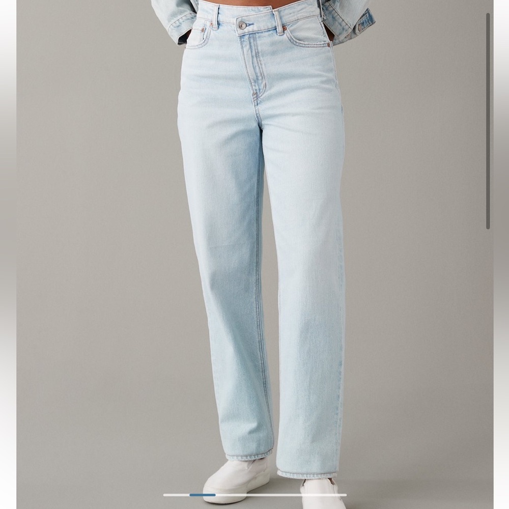 AE Strigid Highest Waist Crossover Baggy Straight Jean